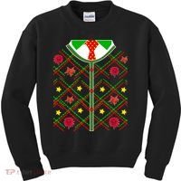 Ugly Christmas Cardigan Tie Sweater Kids Sweatshirt thumb 0