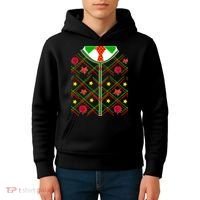 Ugly Christmas Cardigan Tie Sweater Kids Hoodie thumb 4