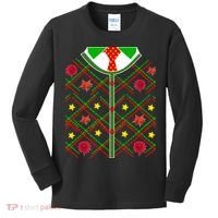 Ugly Christmas Cardigan Tie Sweater Kids Long Sleeve Shirt thumb 0