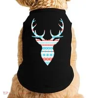 Ugly Christmas Pattern Deer Doggie Tank thumb 0