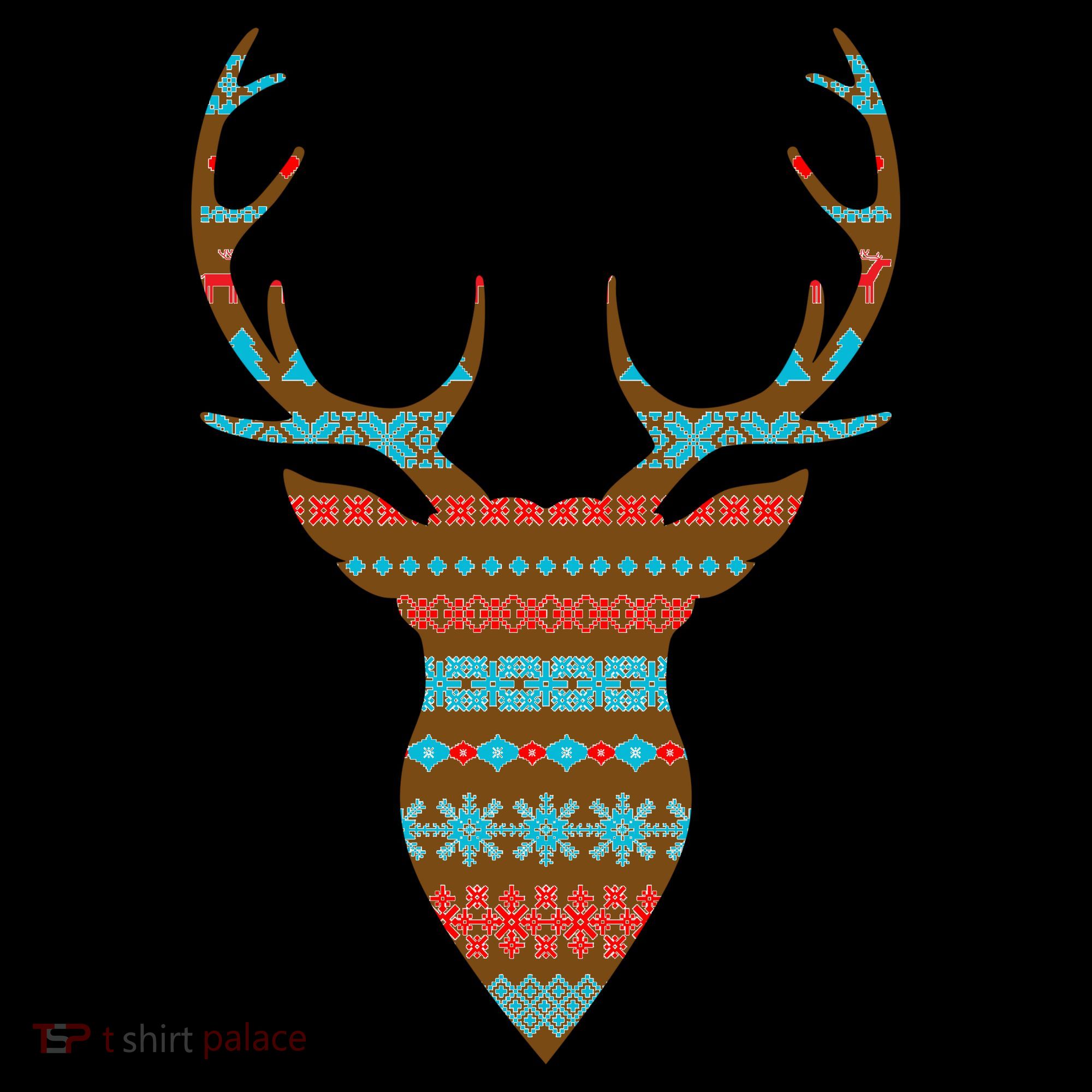 Ugly Christmas Pattern Deer Coffee Mug