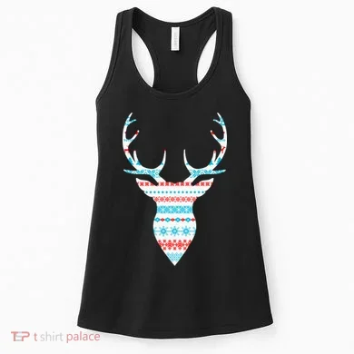Ugly Christmas Pattern Deer Women's Tank Top