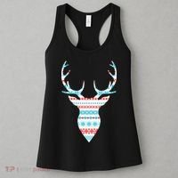 Ugly Christmas Pattern Deer Women's Tank Top thumb 3