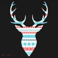 Ugly Christmas Pattern Deer Toddler Sweatshirt thumb 2