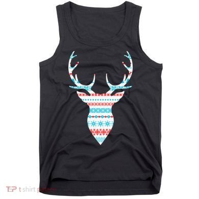 Ugly Christmas Pattern Deer Tank Top