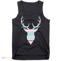Ugly Christmas Pattern Deer Tank Top thumb 0