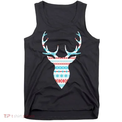 Ugly Christmas Pattern Deer Tank Top
