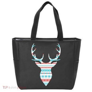 Ugly Christmas Pattern Deer Tote Bag