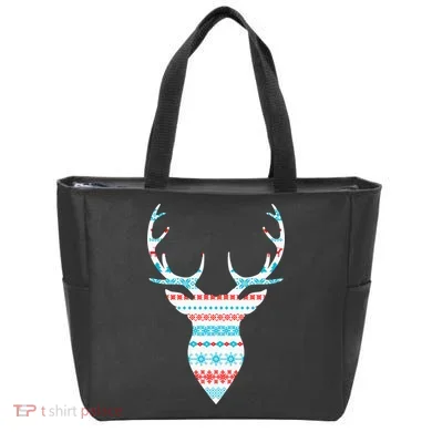 Ugly Christmas Pattern Deer Tote Bag