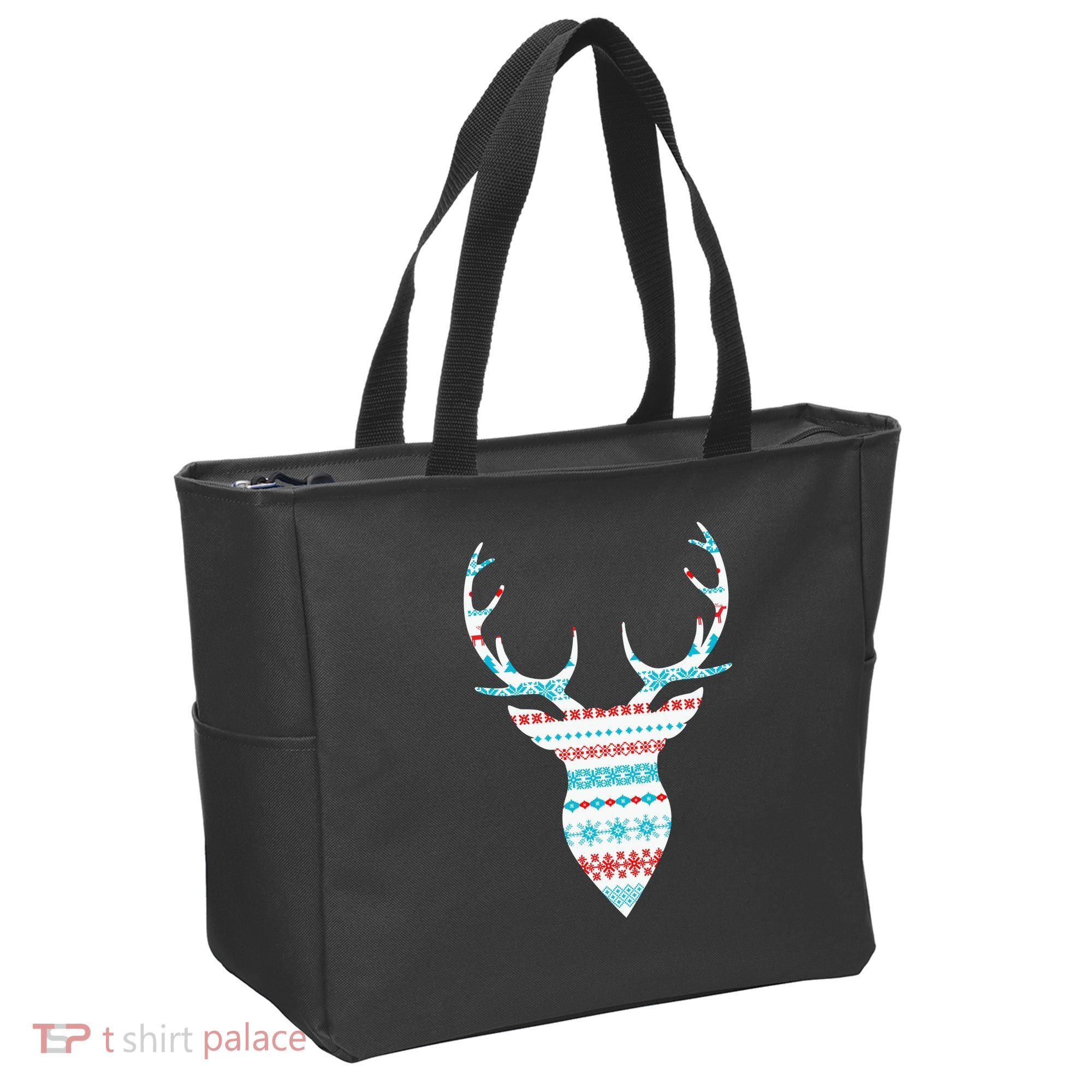 Ugly Christmas Pattern Deer Tote Bag