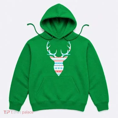 Ugly Christmas Pattern Deer Hoodie