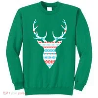 Ugly Christmas Pattern Deer Sweatshirt thumb 0