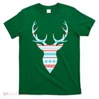 Ugly Christmas Pattern Deer T-Shirt thumb 0