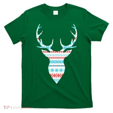 Ugly Christmas Pattern Deer T-Shirt