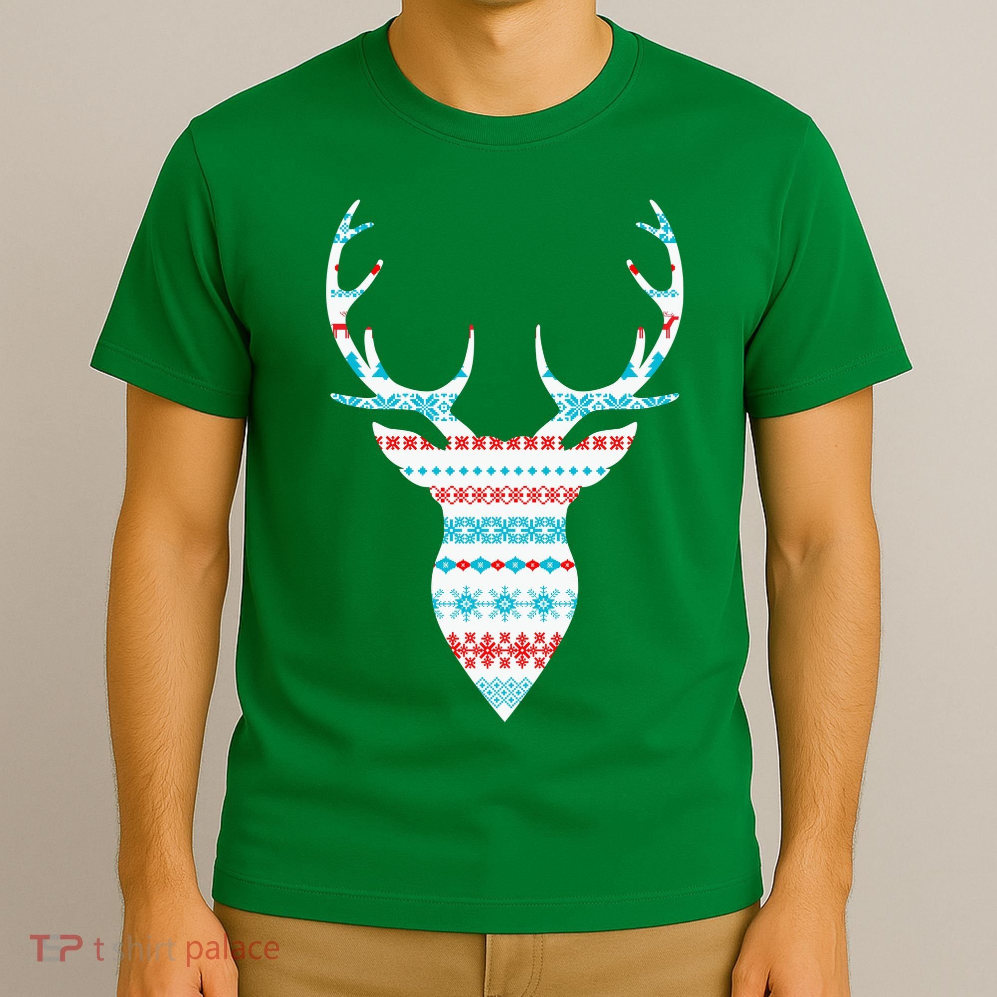 Ugly Christmas Pattern Deer T-Shirt