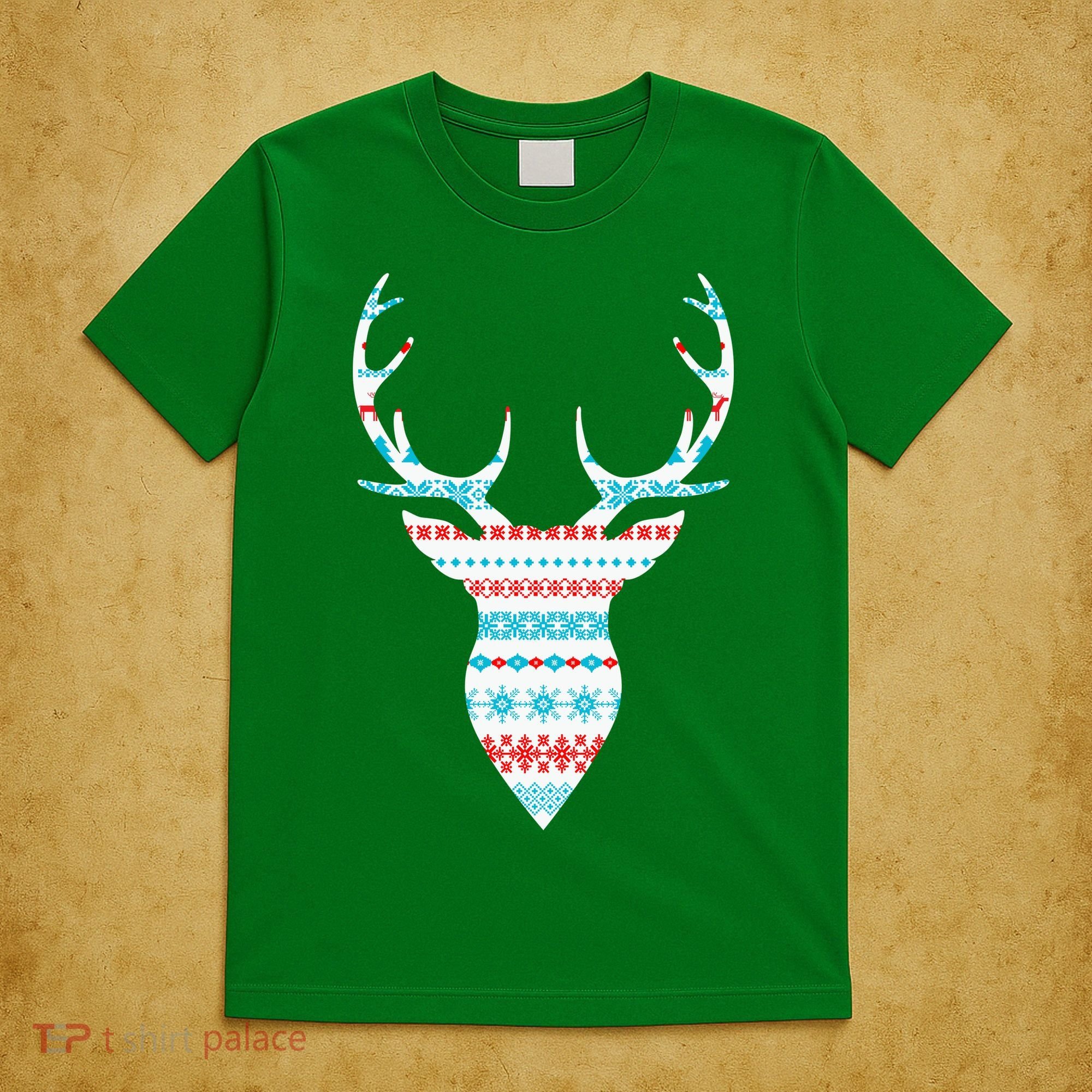 Ugly Christmas Pattern Deer T-Shirt