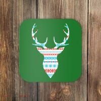 Ugly Christmas Pattern Deer Coaster thumb 0