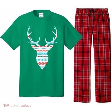 Ugly Christmas Pattern Deer Pajama Set