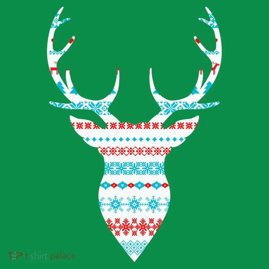 Ugly Christmas Pattern Deer Magnet