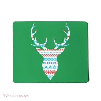 Ugly Christmas Pattern Deer Mousepad