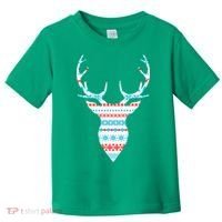 Ugly Christmas Pattern Deer Toddler T-Shirt thumb 0