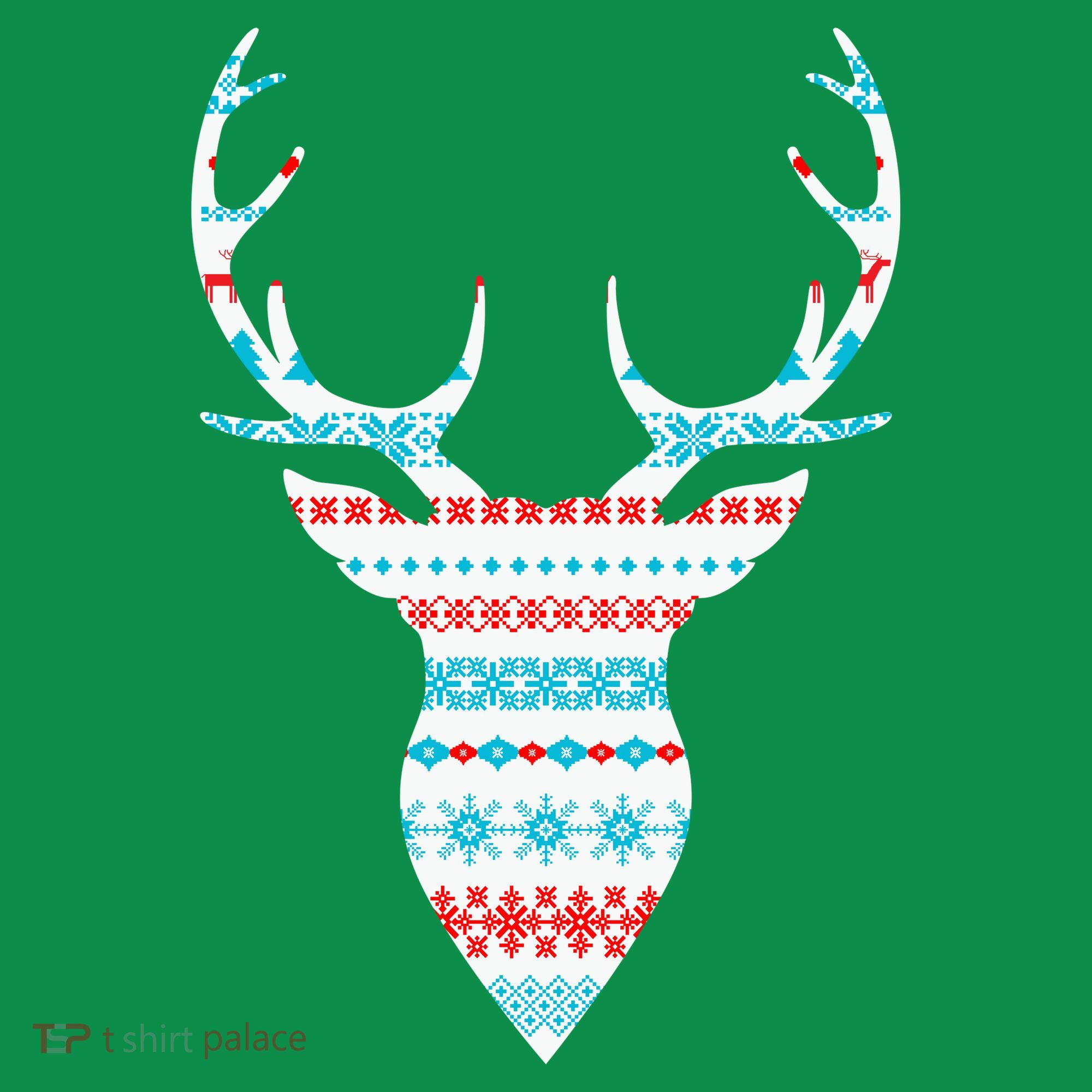 Ugly Christmas Pattern Deer Women's Long Sleeve Shirt