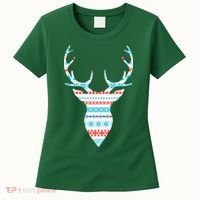 Ugly Christmas Pattern Deer Women's T-Shirt thumb 0
