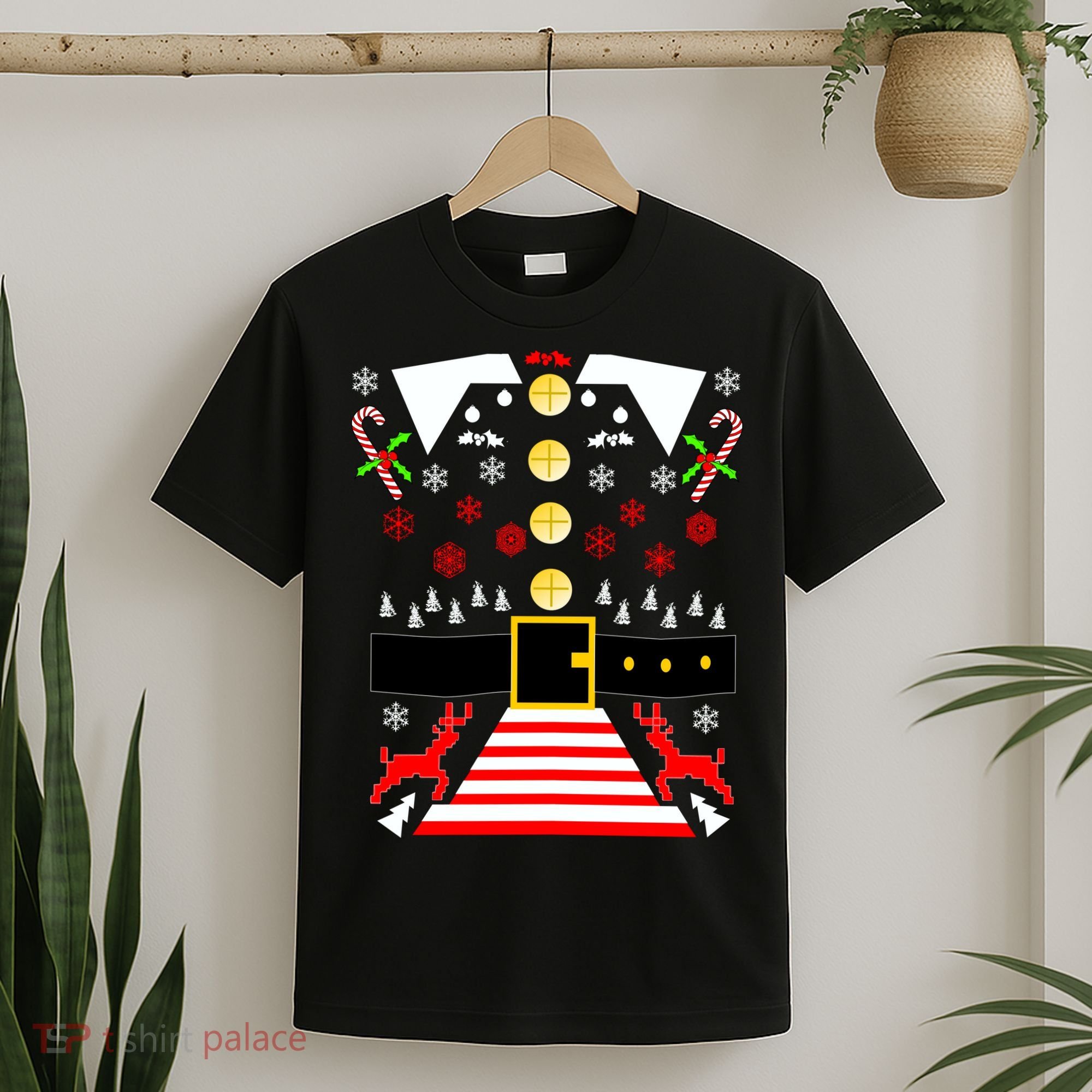Ugly Christmas Sweater Elf Costume T-Shirt