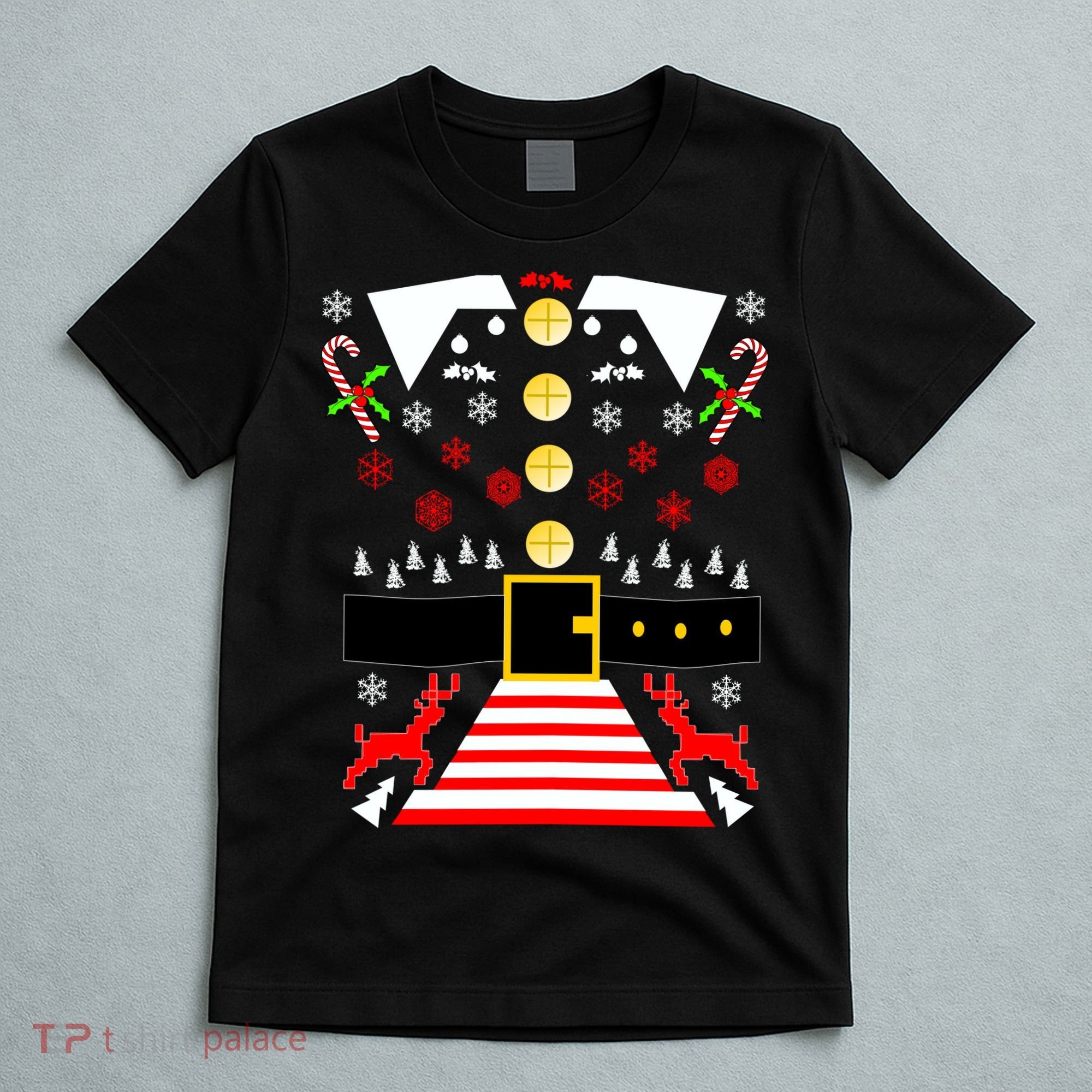 Ugly Christmas Sweater Elf Costume T-Shirt