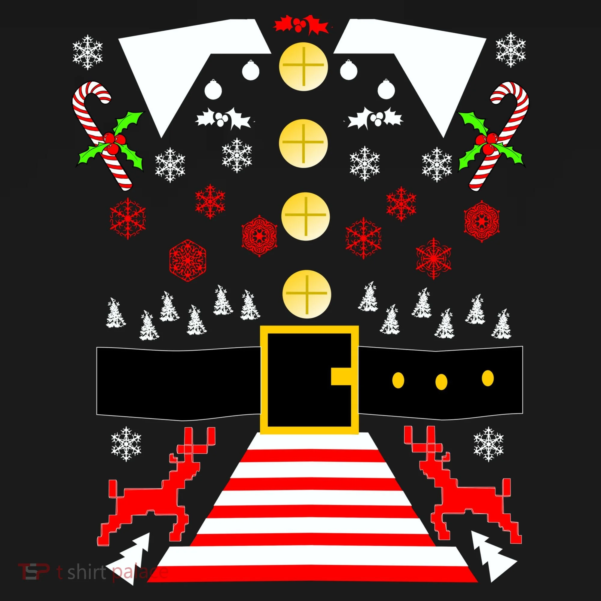 Ugly Christmas Sweater Elf Costume Button