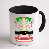 Ugly Christmas Sweater Elf Costume Coffee Mug thumb 1
