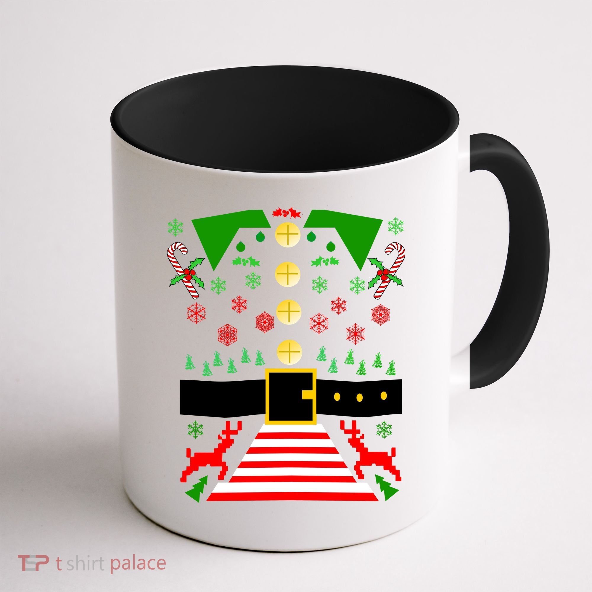 Ugly Christmas Sweater Elf Costume Coffee Mug