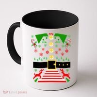 Ugly Christmas Sweater Elf Costume Coffee Mug thumb 0