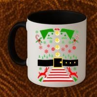 Ugly Christmas Sweater Elf Costume Coffee Mug thumb 2