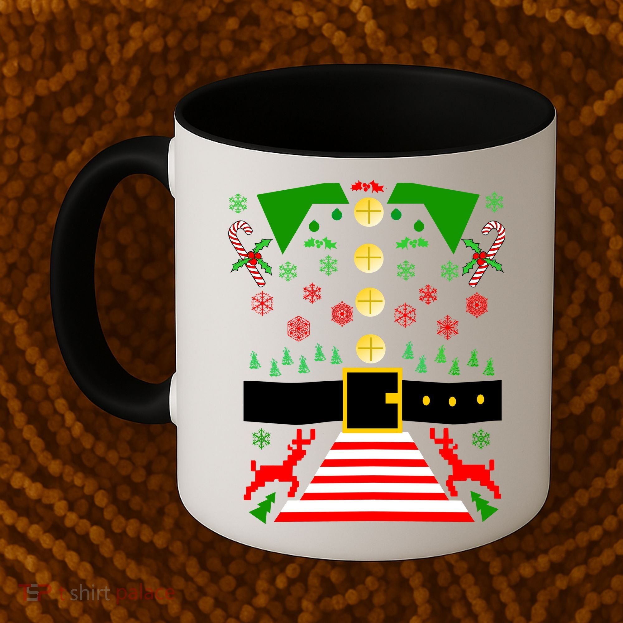 Ugly Christmas Sweater Elf Costume Coffee Mug