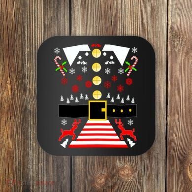 Ugly Christmas Sweater Elf Costume Coaster