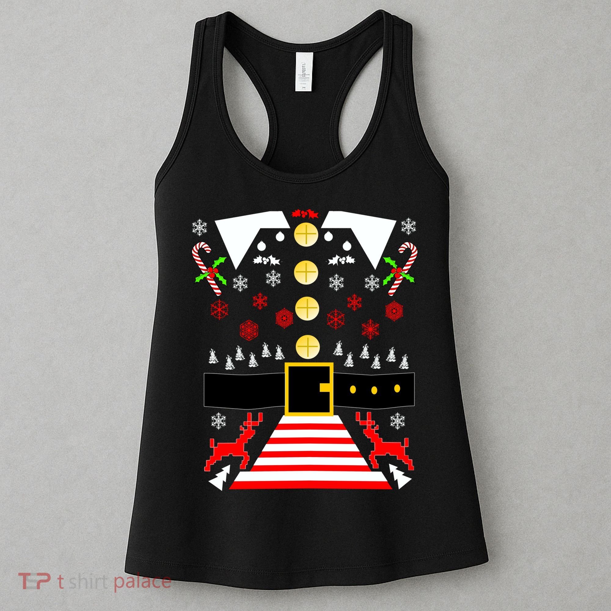 Ugly Christmas Sweater Elf Costume Women's Tank Top
