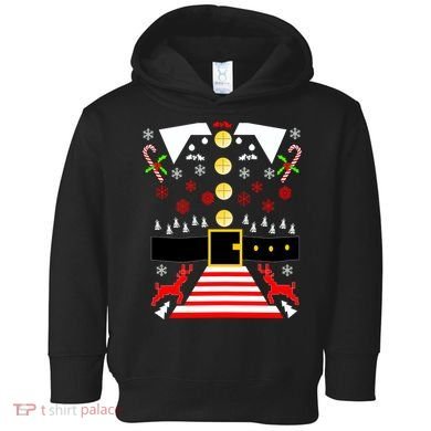 Ugly Christmas Sweater Elf Costume Toddler Hoodie