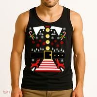 Ugly Christmas Sweater Elf Costume Tank Top thumb 3