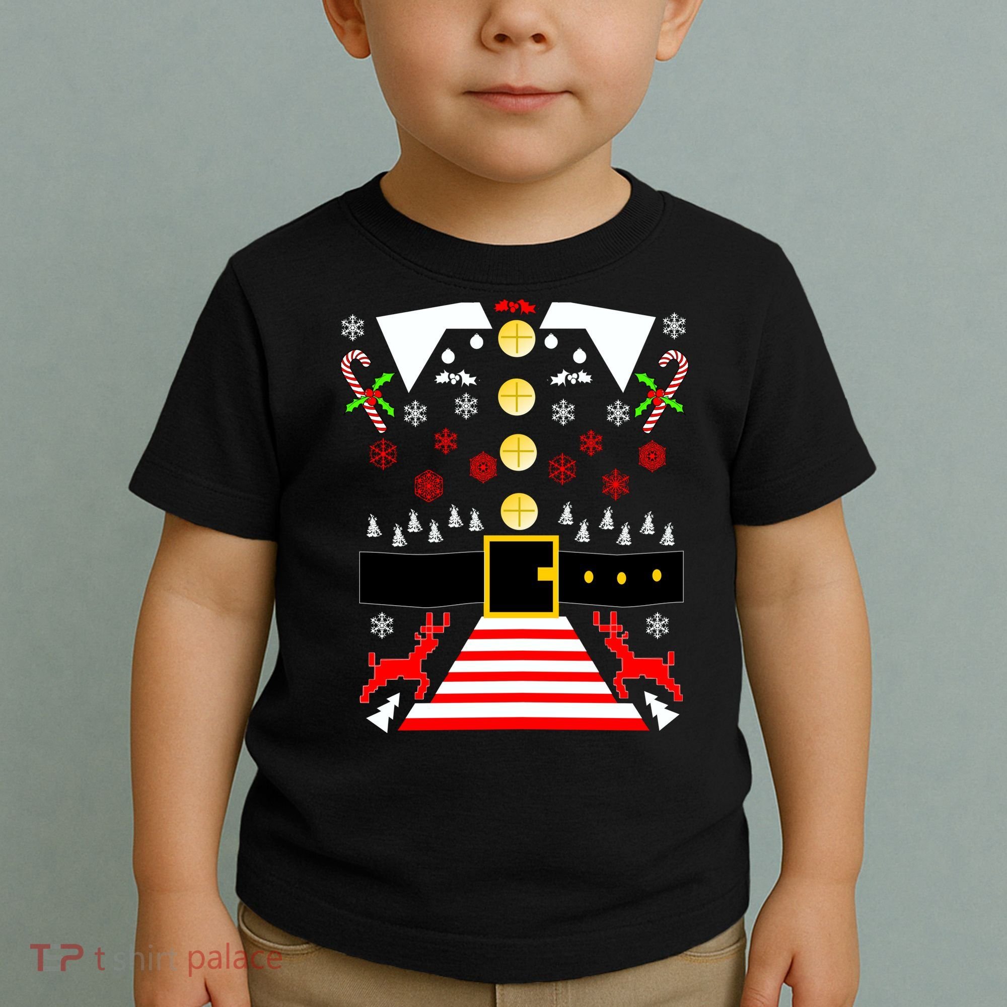 Ugly Christmas Sweater Elf Costume Toddler T-Shirt