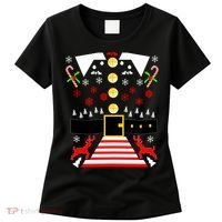 Ugly Christmas Sweater Elf Costume Women's T-Shirt thumb 0