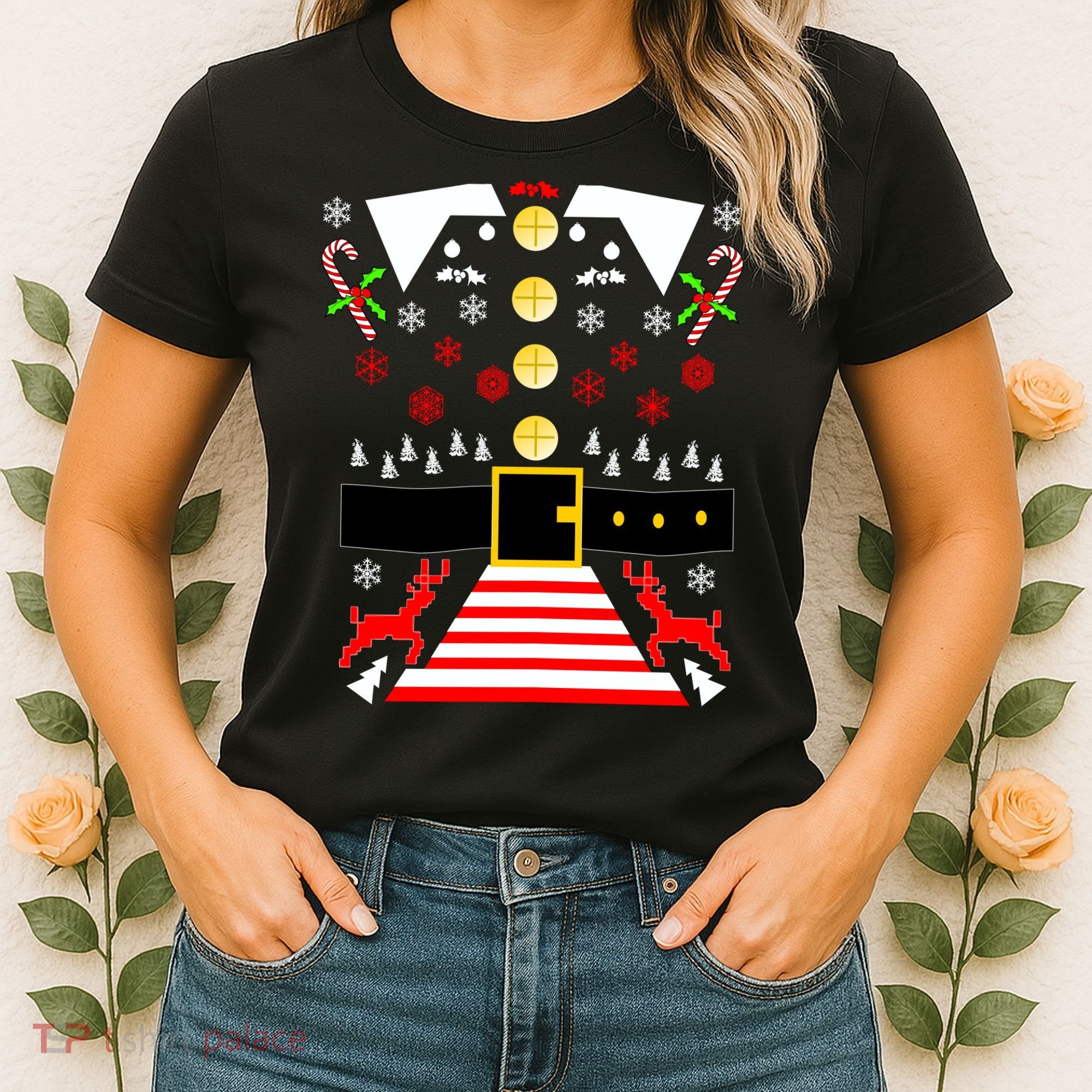 Ugly Christmas Sweater Elf Costume Women's T-Shirt