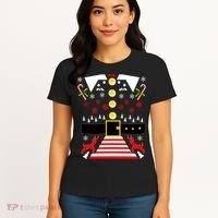 Ugly Christmas Sweater Elf Costume Women's T-Shirt thumb 4