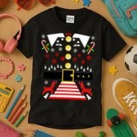 Ugly Christmas Sweater Elf Costume Kids T-Shirt thumb 3