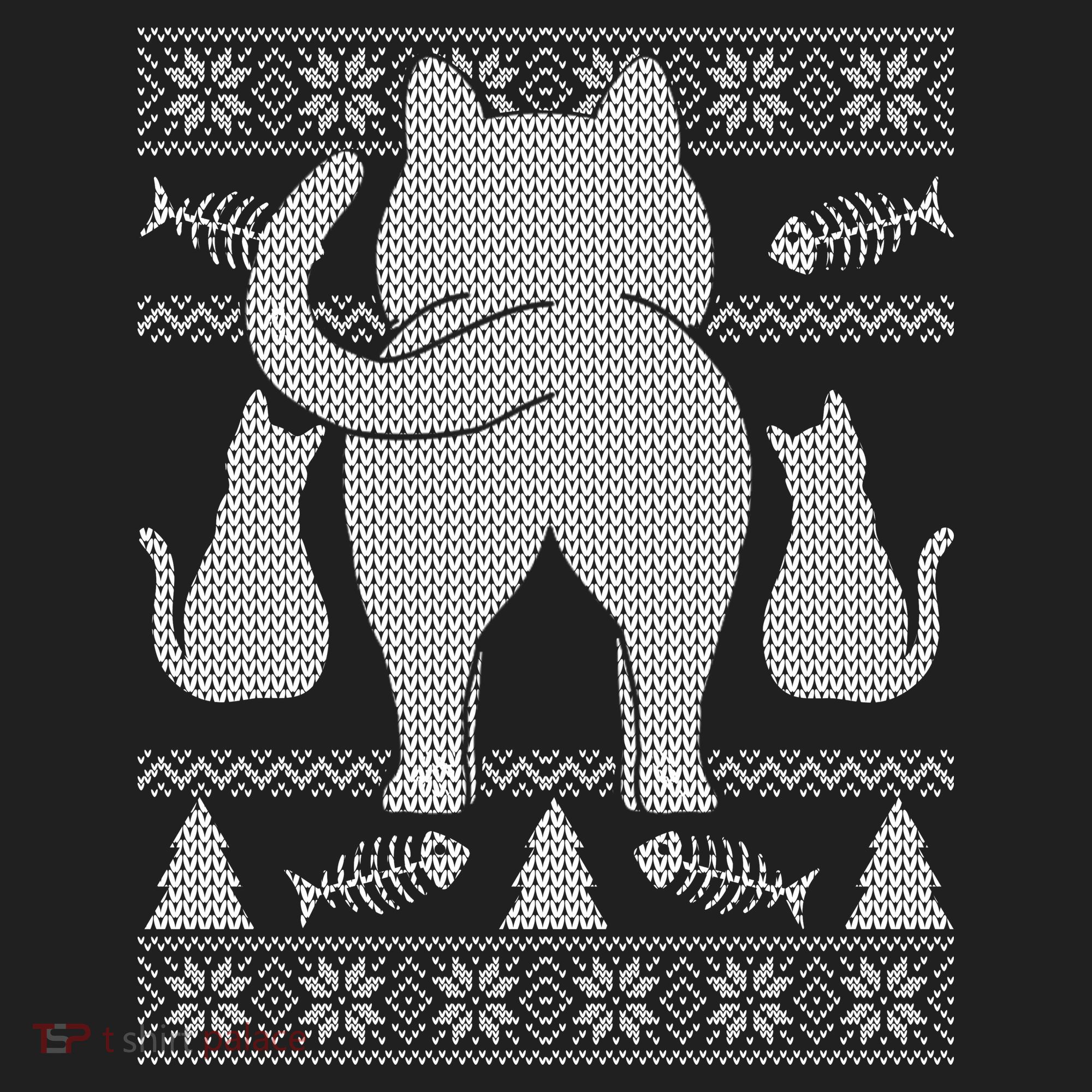 Ugly Christmas Sweater Festive Cat Butt Women's Sweatshirt