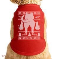 Ugly Christmas Sweater Festive Cat Butt Doggie Tank thumb 0