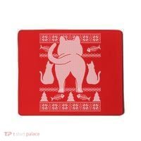 Ugly Christmas Sweater Festive Cat Butt Mousepad thumb 0