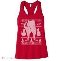 Ugly Christmas Sweater Festive Cat Butt Women's Tank Top thumb 0