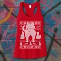 Ugly Christmas Sweater Festive Cat Butt Women's Tank Top thumb 3