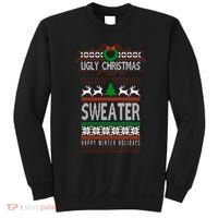 Ugly Christmas Sweater Happy Winter Holidays Sweatshirt thumb 0